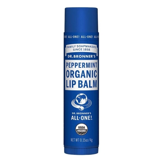 Dr. Bronner's Organic Peppermint Lip Balm 0.15 Oz - Refreshing and Nourishing