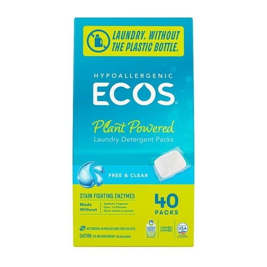 Earth Friendly Products Free & Clear Liquidless Laundry Detergent 40 Packs