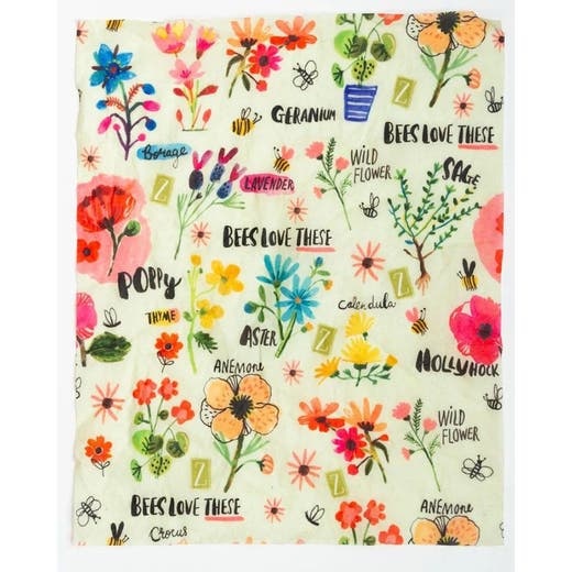 Z Wraps Bees Love These Medium Beeswax Wrap 12" X 12"