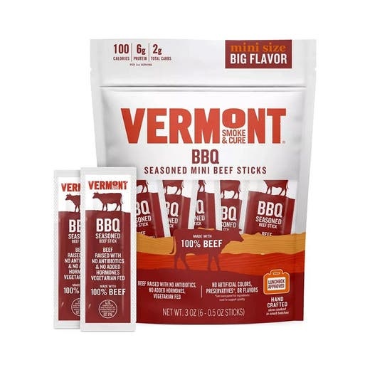 Vermont Smoke & Cure BBQ Beef Mini Sticks - 6 Count