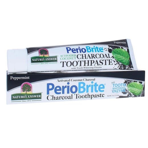 Nature's Answer Periobrite Activated Charcoal Peppermint Toothpaste 4 Oz