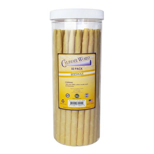 Cylinder Works Beeswax Ear Cone Candles - 50 Packs