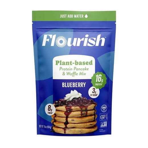 Buy Flourish Plant-Based Blueberry Pancake Mix 16 Oz - Guilt-Free Breakfast Delight