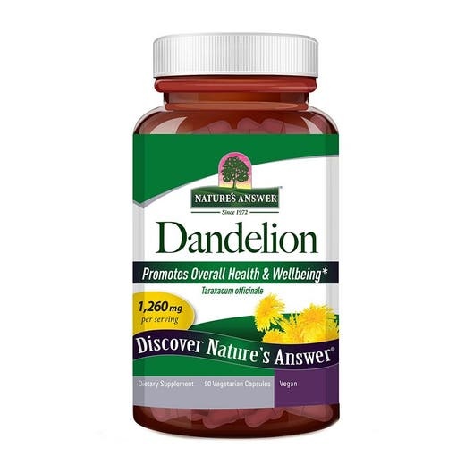 Nature's Answer Dandelion Root 90 Gelatin Capsules - Support Your Liver Health Naturally