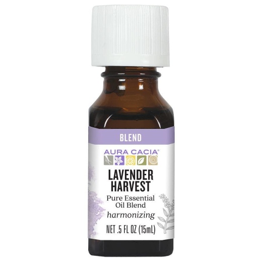 Aura Cacia Lavender Harvest Essential Oil Blend 0.5 Fl. Oz