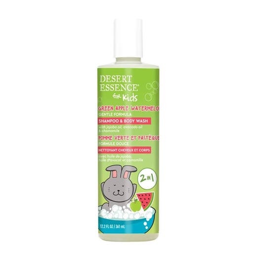 Desert Essence Green Apple Watermelon Kids 2-In-1 Shampoo & Body Wash 12 Fl. Oz