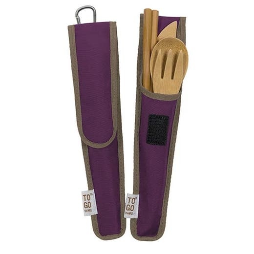 To-Go Ware Mulberry Purple Reusable Repeat Bamboo Utensils