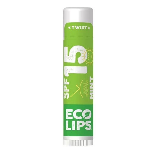 Eco Lips Mint SPF 15 Broad Spectrum Sunscreen Lip Balm - 0.15 Oz