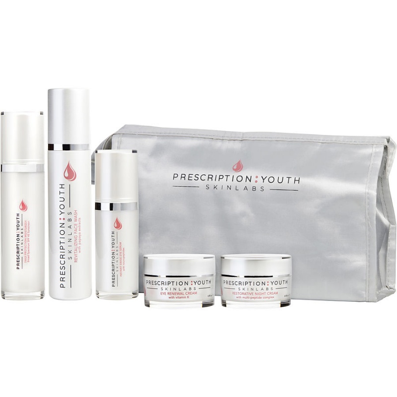 Prescription Youth By Prescription Youth Complete Skincare System: Revitalizing Face Wash – 118 Ml/4Oz & Daily Protection Moisturizer Spf 45 – 50 Ml/1.7 Oz & Instant Erase Eye Serum – 30Ml /1Oz & Eye Renewal Cream–27G/0.90Oz & Restorative Night Cream– 27G/0.90Oz