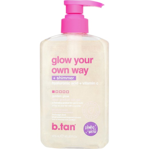 B.Tan By B.Tan Clear Self Tan Gel - Glow Your Own Way Shimmer --473Ml/16Oz