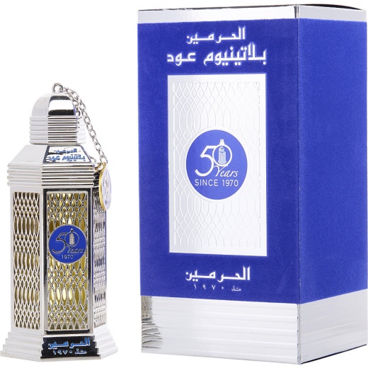 Al Haramain 50 Years Platinum Oud By Al Haramain Eau De Parfum Spray 3.3 Oz