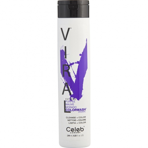 Celeb Luxury Viral Colorwash Extreme Purple 8.25 Oz Unisex Shampoo