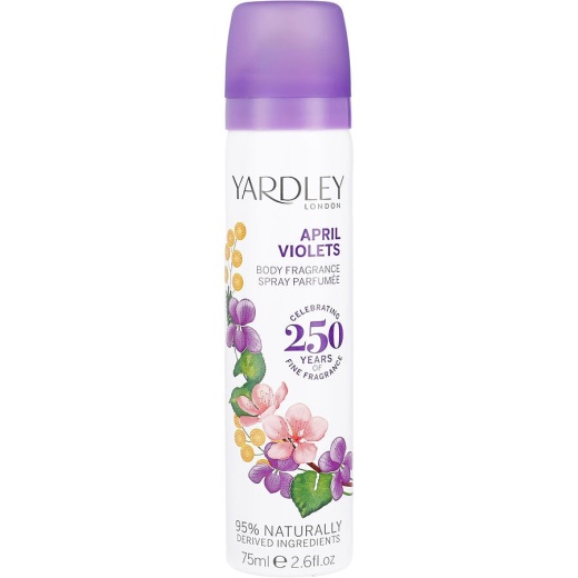 Yardley April Violets Body Spray 2.6 Oz (New Packaging)