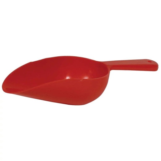 4 Inch Red Plastic Scoop