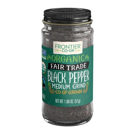 Frontier Co-Op Black Pepper, Medium Grind, Organic, Fair Trade Certified™ 1.80 Oz