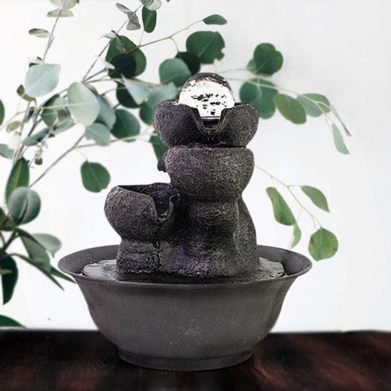 Ferrisland® Relaxation 3-Step Little Water Fountain With Light
