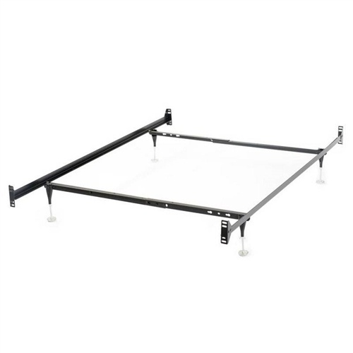 Adjustable Twin/Full Metal Bed Frame With Headboard And Footboard Brackets