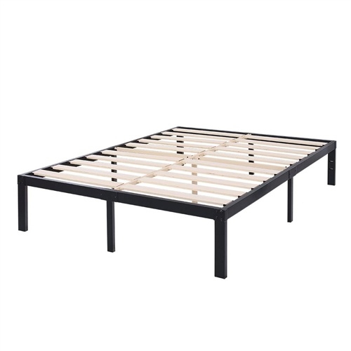 Queen Heavy Duty Metal Platform Bed Frame With Wood Slats 3,500 Lbs
