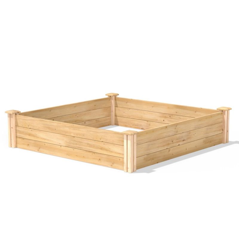 Cedar 4 Ft X 4 Ft X 10.5 In Raised Garden Bed Made In Usa