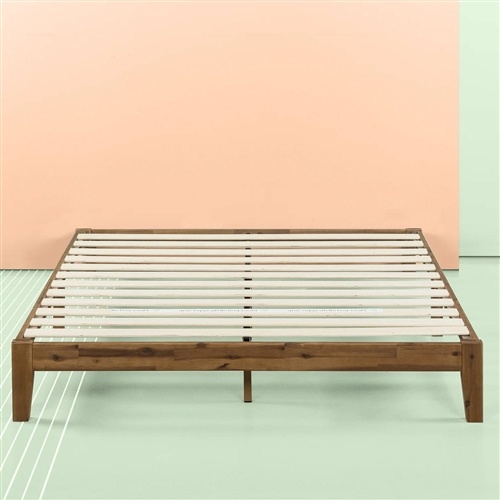 King Simple Modern Solid Wood Platform Bed Frame - 700 lb. Weight Capacity