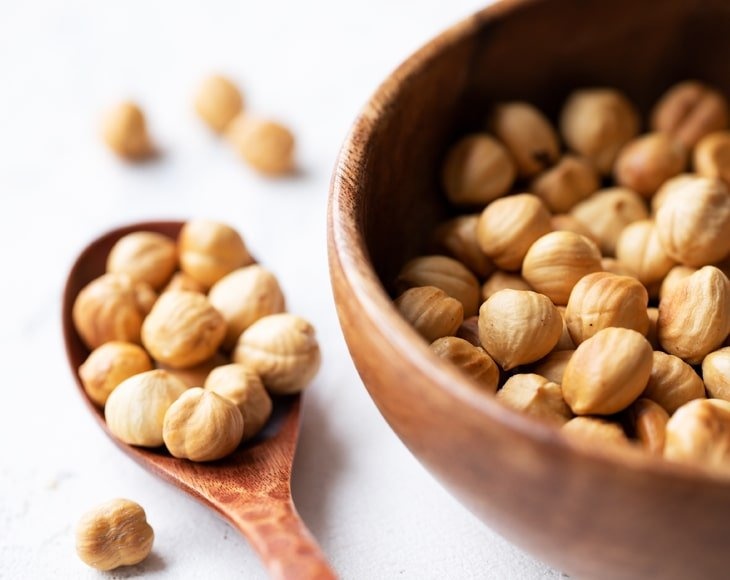 Dry Roasted Blanched Hazelnuts With Himalayan Salt