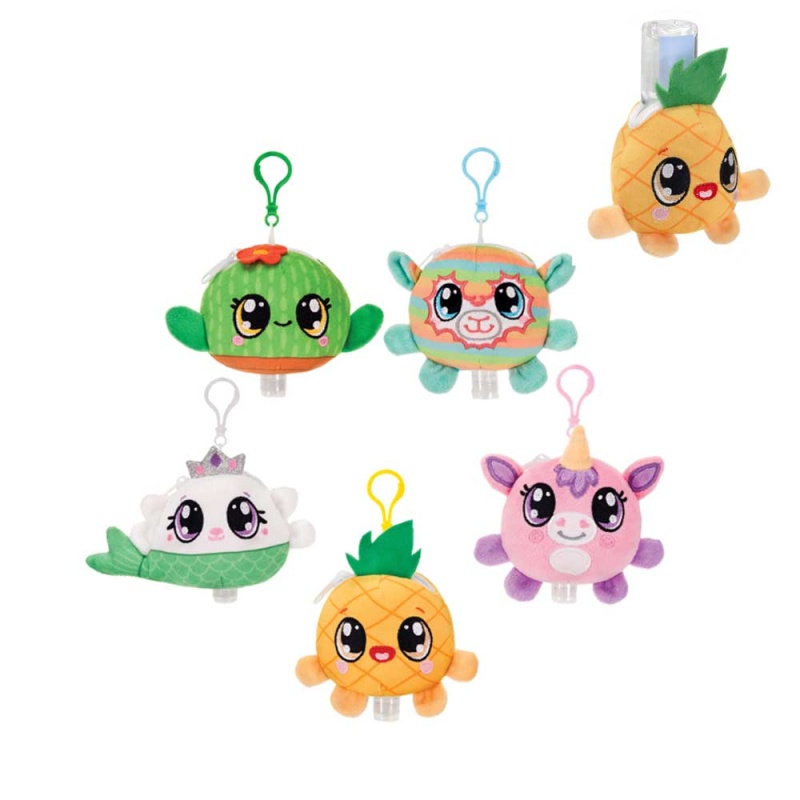 Clean Critters Trend 3.5In Plush Sanitizer Holder Keyclip