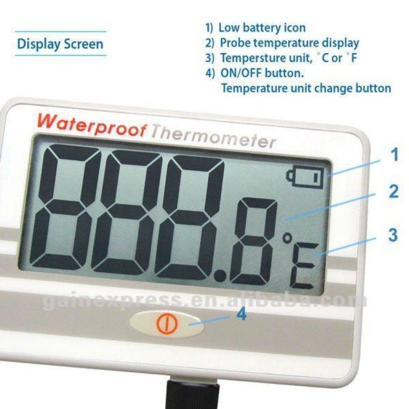 Waterproof Digital Thermometer Monitor Beer Wine Meter