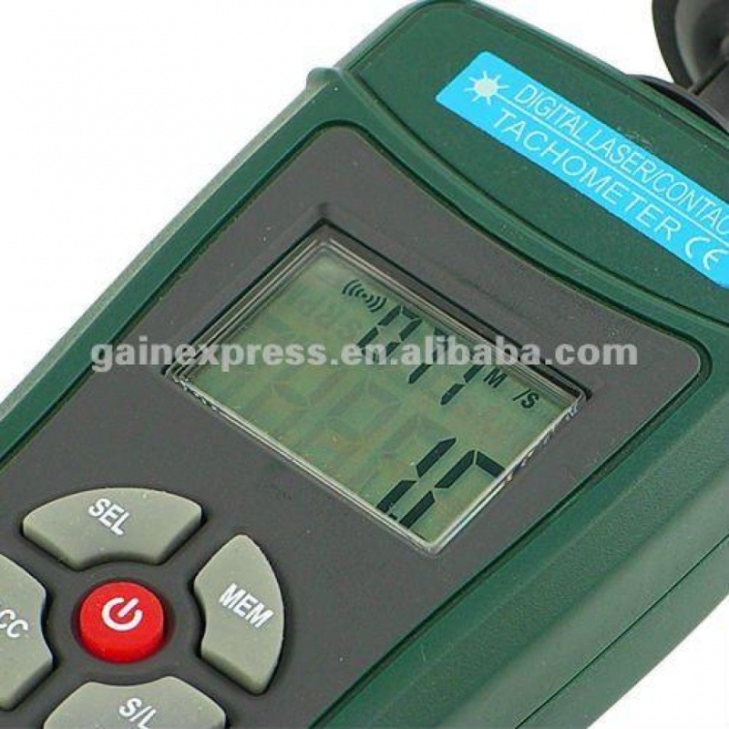 Digital Contact & Laser Tachometer Rpm Counter