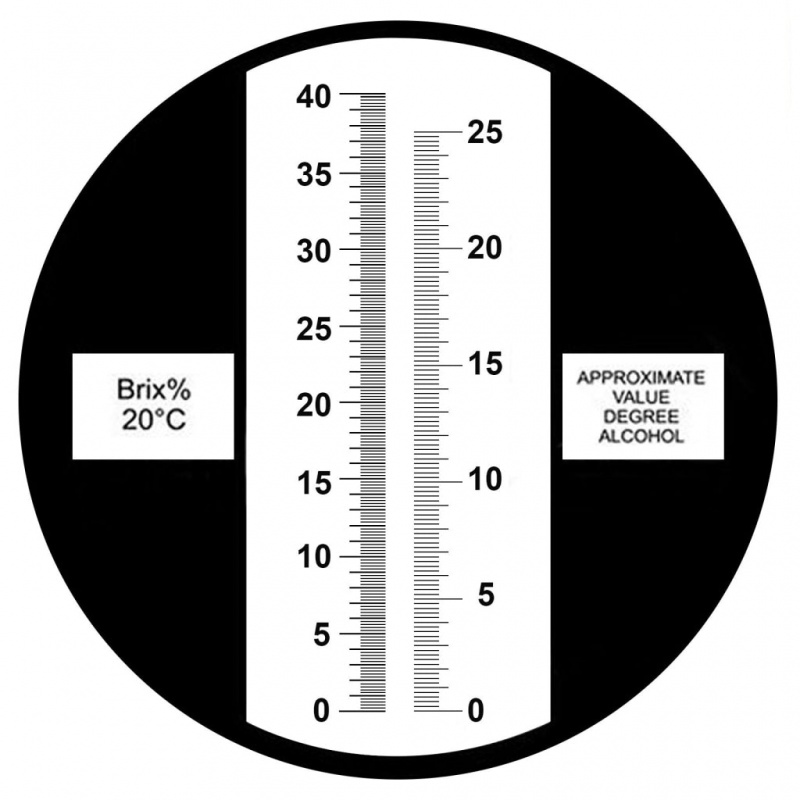 0-25% Atc New Alcohol Refractometer (0-25%Vol, 0-40%Brix)