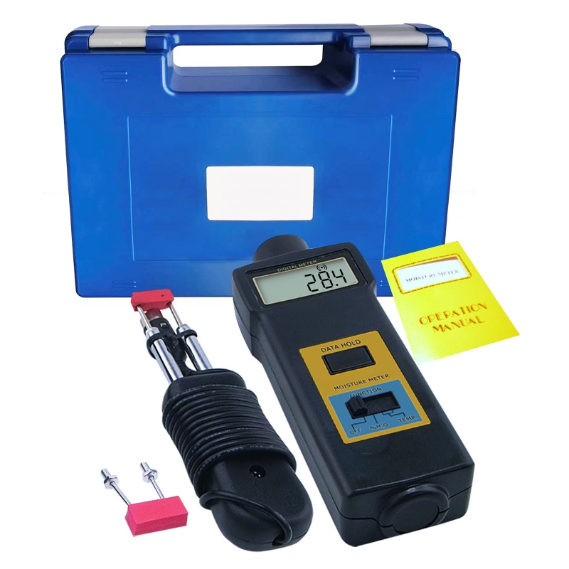 Digital Moisture Meter & Thermometer, Wood Cotton Paper