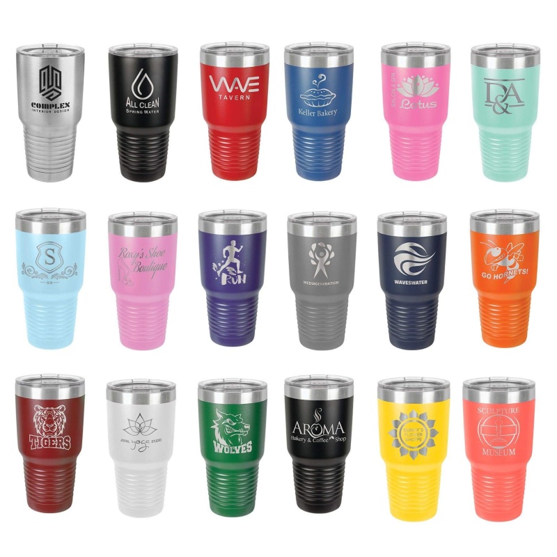 30 Oz. Double Wall Vacuum Insulated Tumbler With Lid - Engraved