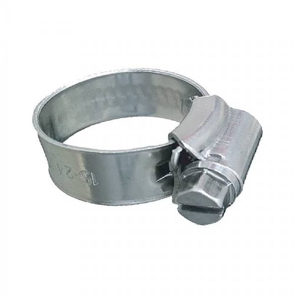 Trident Marine 316 Ss Non-Perforated Worm Gear Hose Clamp - 3/8 In Band Range