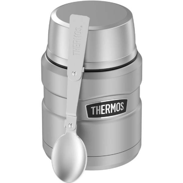 Thermos Thermos 16Oz Stainless Steel Food Jar W Folding Spoon Silver