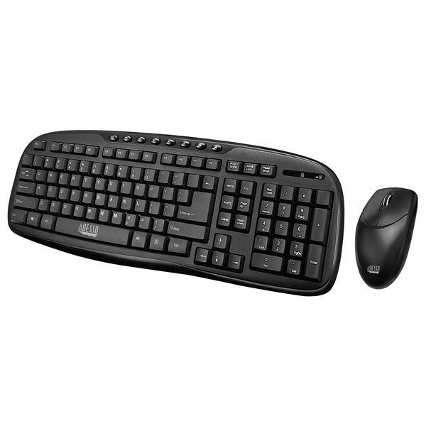 Adesso 2.4 Ghz Wireless Desktop Keyboard And Mouse Combo For Windows