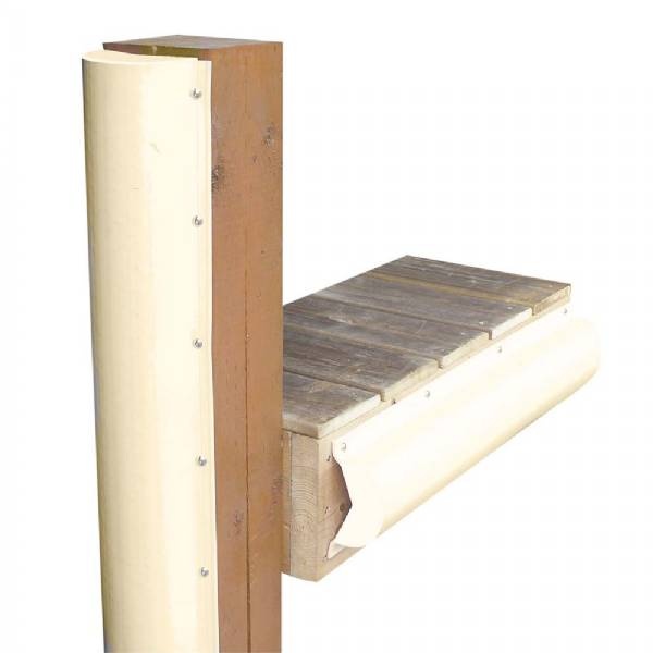 Dock Edge Piling Bumper - One End Capped - 6 Ft - Beige