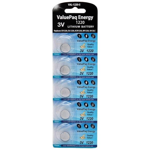 Dantona Valuepaq Energy 1220 Lithium Coin Cell Batteries, 5 Pk