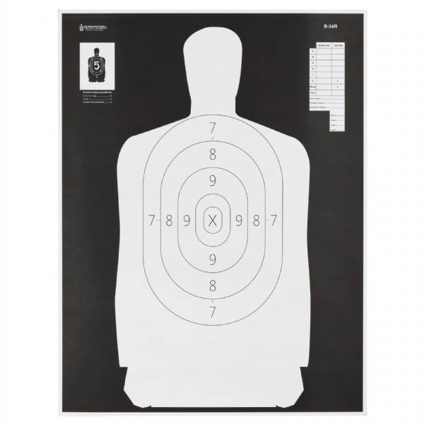 Action Targets Action Tgt B34 Blk/Wht Silho 100Pk