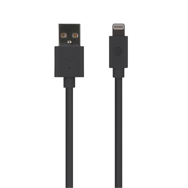 At&T Pvc Charge And Sync Lightning Cable, 10 Feet (Black)