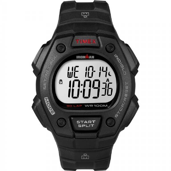 Timex Ironman Classic 30 Lap Full-Size Watch - Black/Red