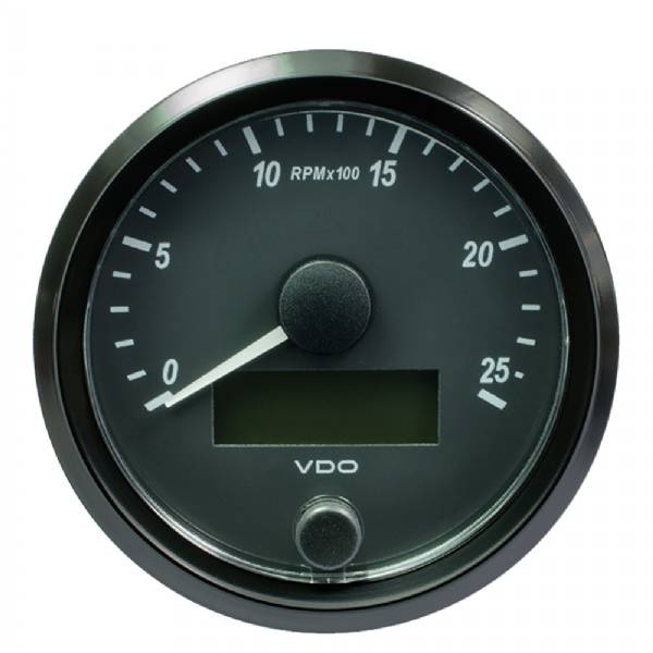 Vdo Singleviu 80Mm (3-1/8Inch) Tachometer - 2500 Rpm