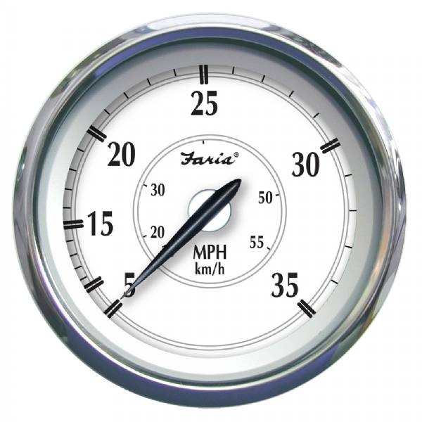 Faria Newport Ss 4Inch Speedometer - 0 To 35 Mph