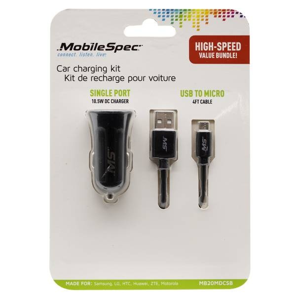 Buy Mobilespec 4Ft Micro, 2.1 Amp Dc Charger Online Safe and Fast Charging