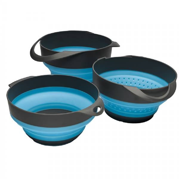 Sol Survive Outdoors Longer Flat Pack Bowls And Strainer Set