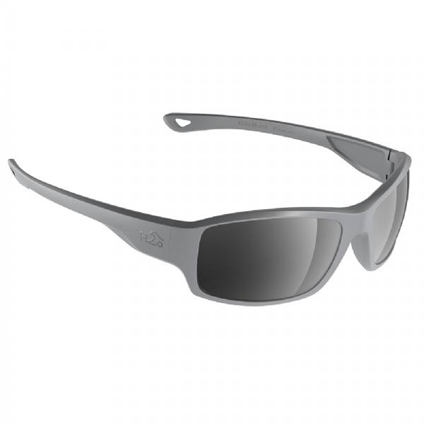H2optix Beachwalker Sunglasses Matt Grey, Grey Silver Flash Mirror Len
