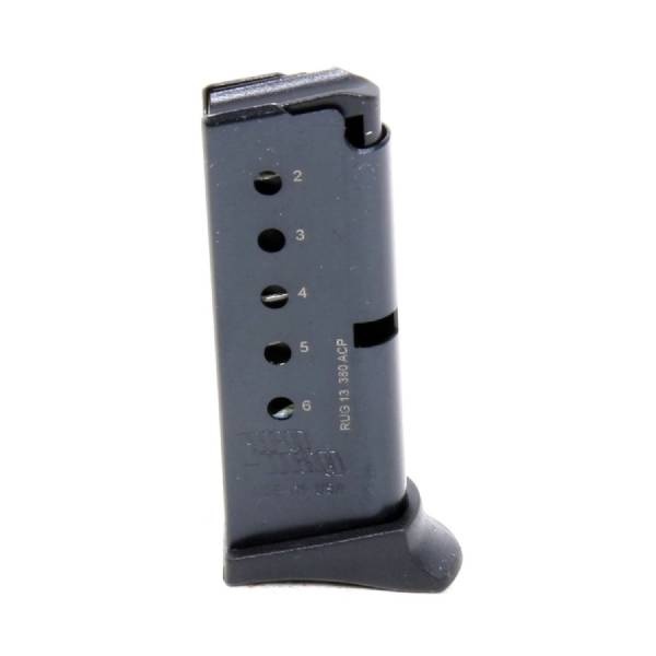 Promag Ruger Lcp .380 Acp 6 Round Magazine-Blued Steel