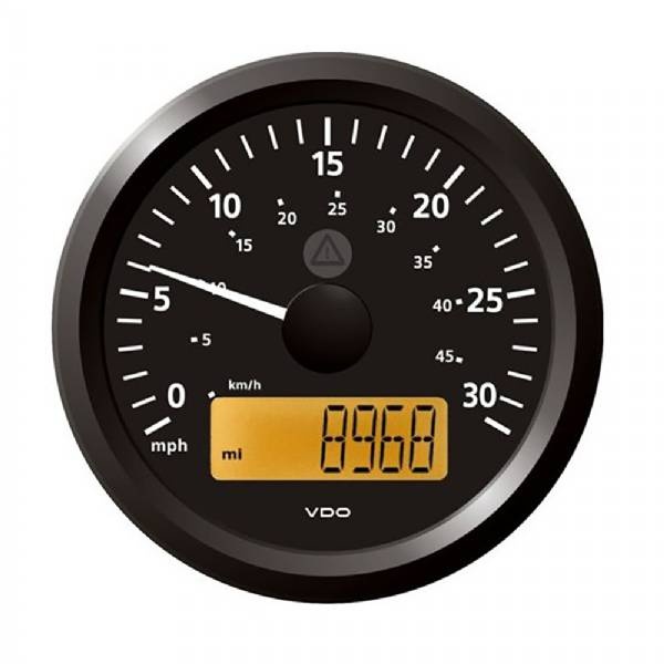 Vdo 3-3/8Inch (85 Mm) Viewline Speedometer - 0 To 30 Mph - 12/24v