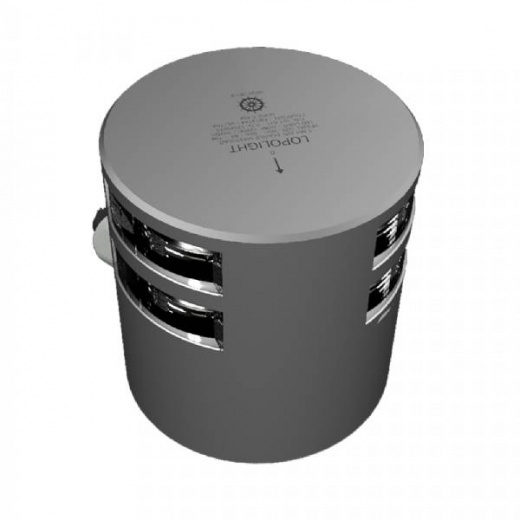 Lopolight Double Masthead Light - 5Nm - Silver Housing - Horizontal Mount