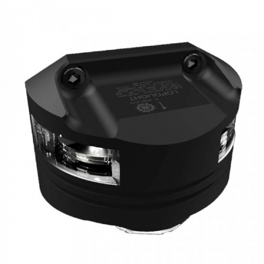 Lopolight Masthead Light with 6W Deck Light and 15M Cable - 5Nm - Black Housing