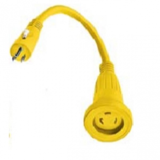 Hubbell 61Cm22 Adapter 30A Female - 15 Amp Male
