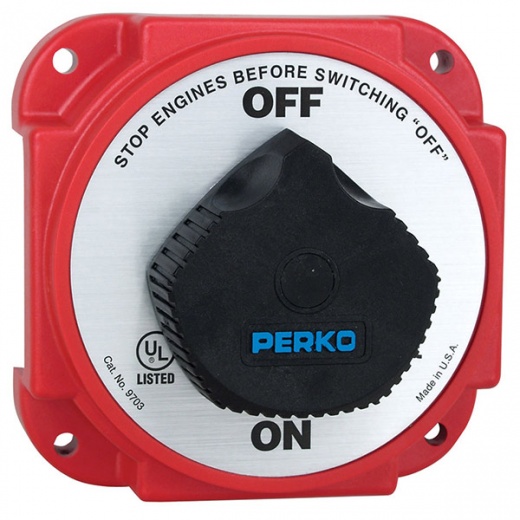 Perko 9703DP Heavy Duty Battery Disconnect Switch with Alternator Field Disconnect
